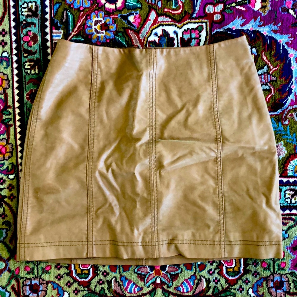 Free People mini Leather Skirt